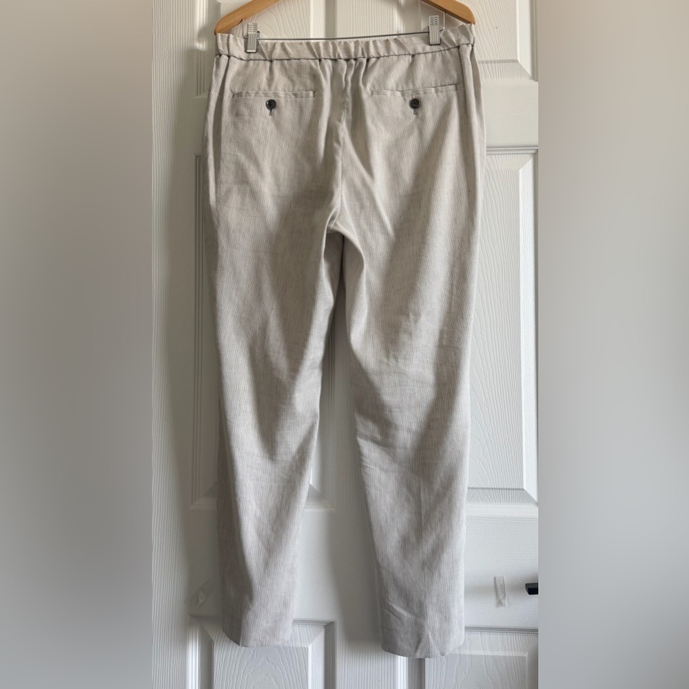 Express Men's Light Gray and White Striped Pants. Size 34X30 - Picture 2 of 4